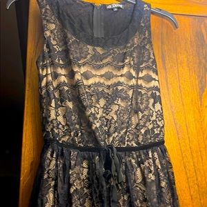 Women Black Dress with flower design